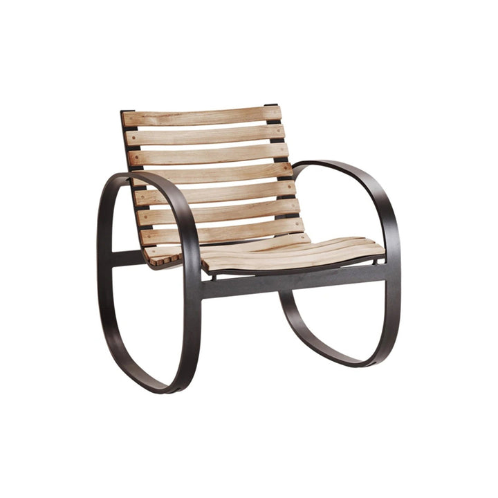 Parc Outdoor Rocking Chair Outdoor Seating Cane-line Teak / Lava Grey Aluminum