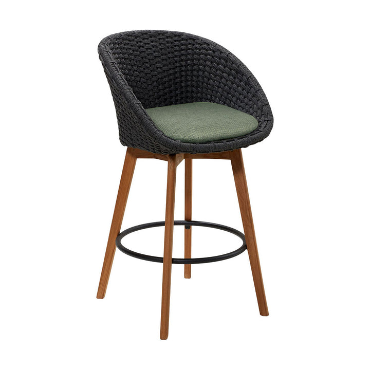 Peacock Outdoor Bar Stool Outdoor Furniture Cane-line Dark Green Cane-Line Link