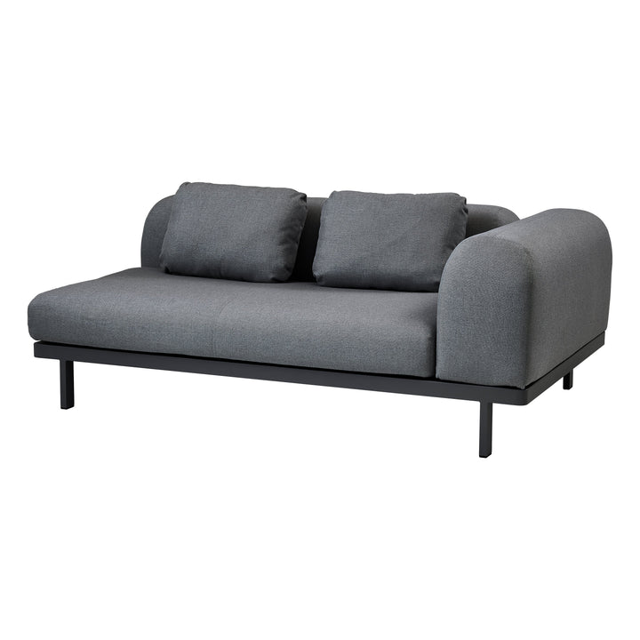 Space Outdoor 2-Seater Sofa Outdoor Sofas Cane-line Grey Aluminum