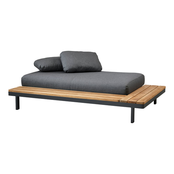 Space Outdoor Chaise Sofa with Side Table Outdoor Furniture Cane-line