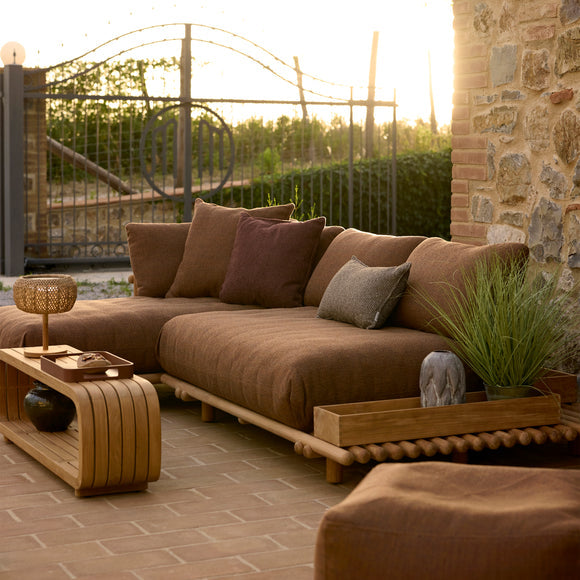 Sticks Platform Sofa with Chaise Lounge Outdoor Sofas Cane-line