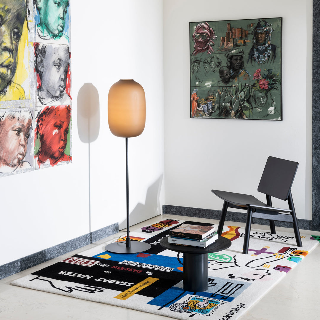 Arya Floor Lamp Floor Lamps Cappellini Chocolate Small: 57 in height