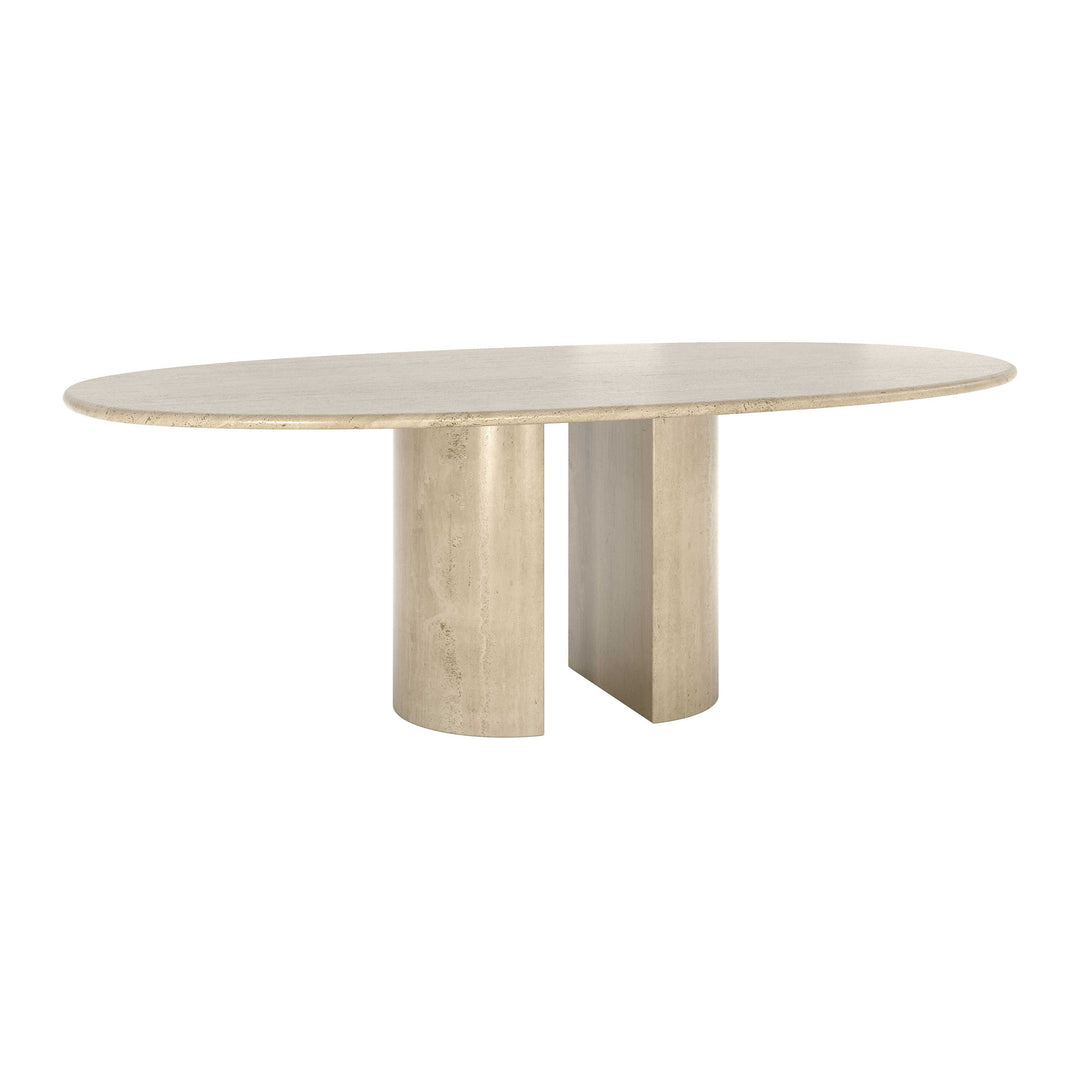 Dolmen Dining Table Tables Cappellini Light Straw / Yellow Travertine / Small: 86.5 in width