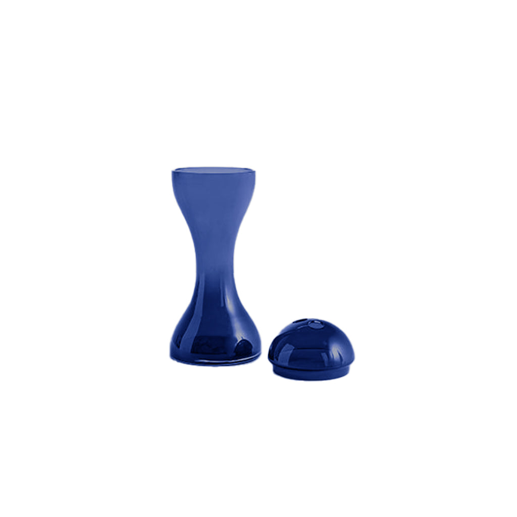 Newson Vase Vases Cappellini Avio Blue Glass Matching Lid