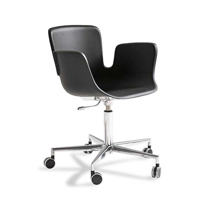 Juli Plastic Adjustable Task Chair Furniture Cappellini Black / Polish Chrome
