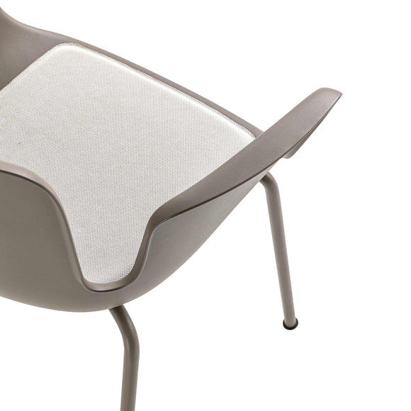 Juli Plastic Armchair with Metal Leg Chairs Cappellini