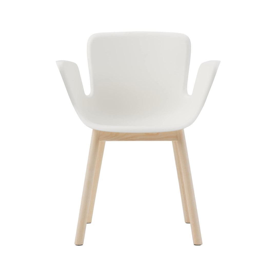 Juli Plastic Chair with Wood Leg Chairs Cappellini White / Bleached Ash