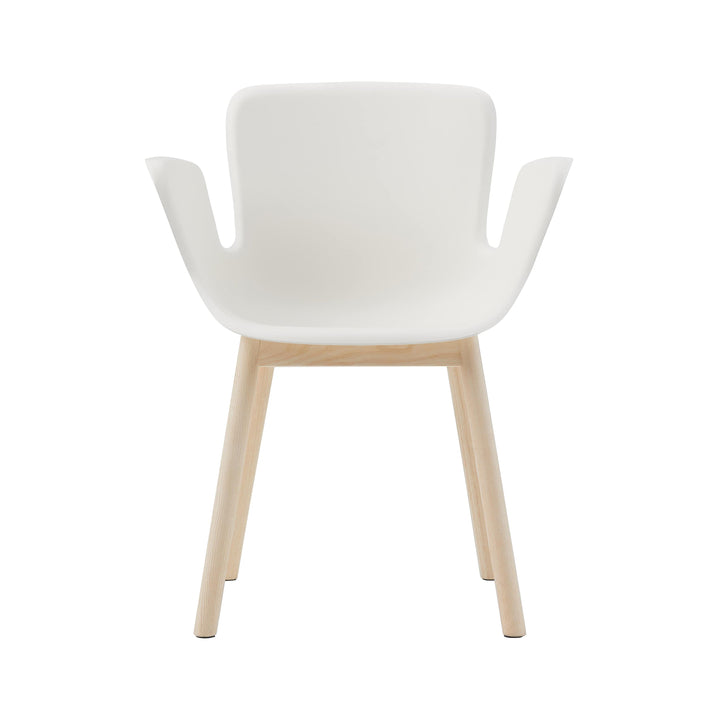 Juli Plastic Chair with Wood Leg Chairs Cappellini White / Bleached Ash