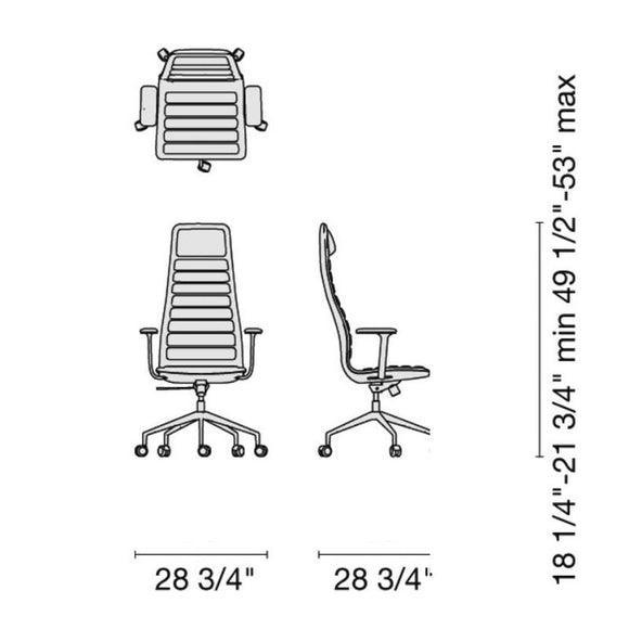 Lotus High Back Armchair Chairs Cappellini
