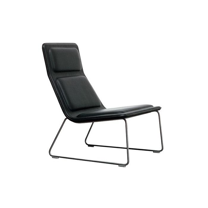 Low Pad Chair Chairs Cappellini Pelle 908 / Anthracite
