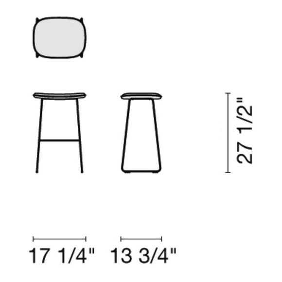 Morrison Upholstered Stool Table & Bar Stools Cappellini