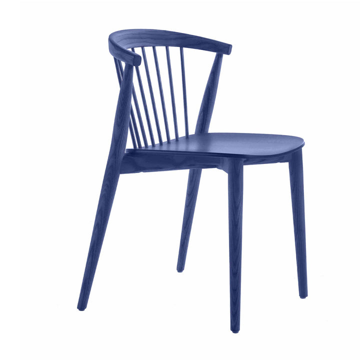 Newood Side Chair Chairs Cappellini Blue Shanghai-Stained Ash