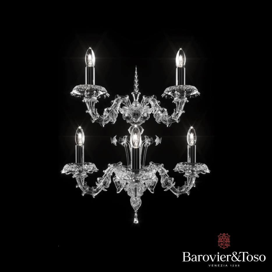 4604 Wall Lamp by Barovier&amp;Toso Murano Wall Lamps Barovier & Toso