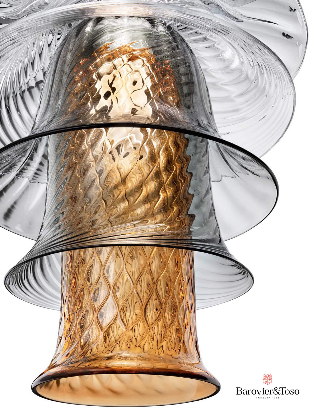 Campanula Suspension Lamp by Barovier&amp;Toso Murano Suspension Lamps Barovier & Toso