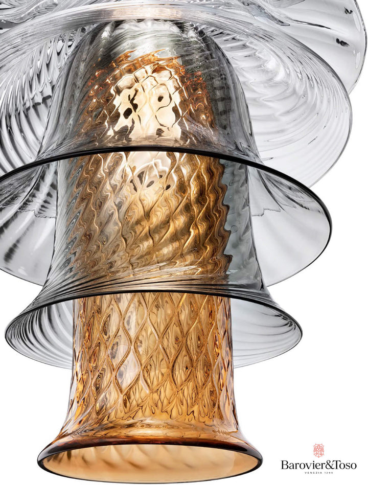 Campanula Suspension Lamp by Barovier&amp;Toso Murano Suspension Lamps Barovier & Toso