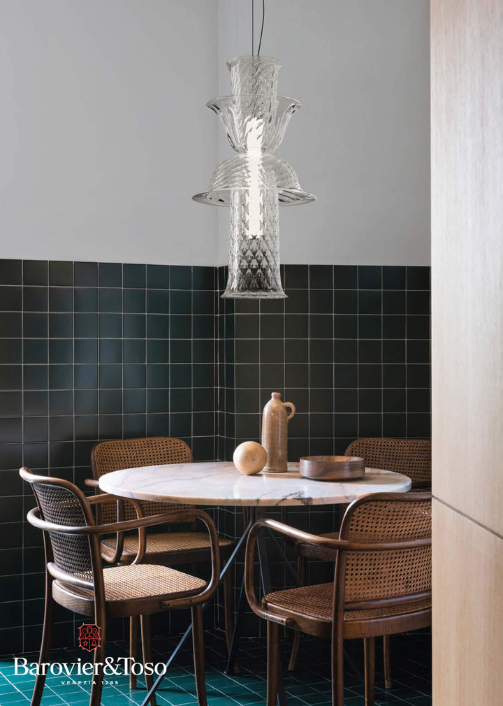 Campanula Suspension Lamp by Barovier&amp;Toso Murano Suspension Lamps Barovier & Toso