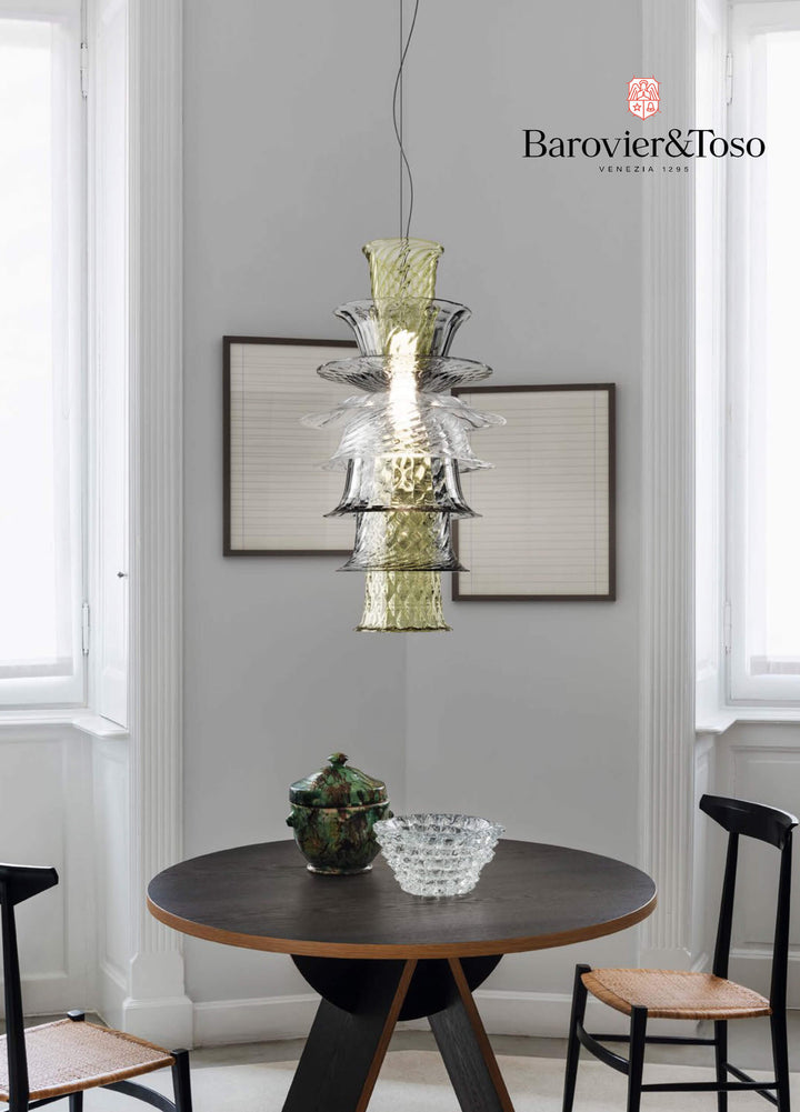 Campanula Suspension Lamp by Barovier&amp;Toso Murano Suspension Lamps Barovier & Toso