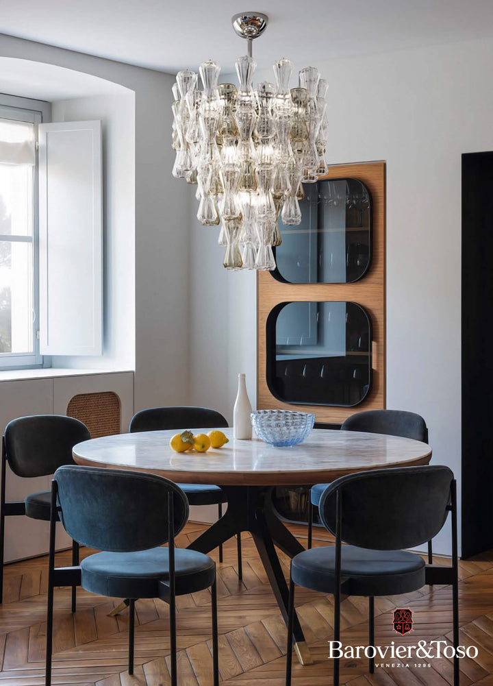 Clepsydra Suspension Lamp by Barovier&amp;Toso Murano Suspension Lamps Barovier & Toso