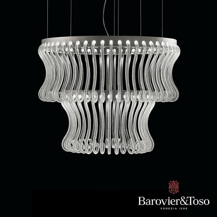 Crown Suspension Lamp by Barovier&amp;Toso Murano Suspension Lamps Barovier & Toso