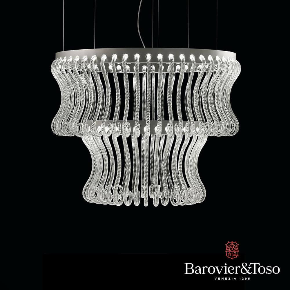 Crown Suspension Lamp by Barovier&amp;Toso Murano Suspension Lamps Barovier & Toso