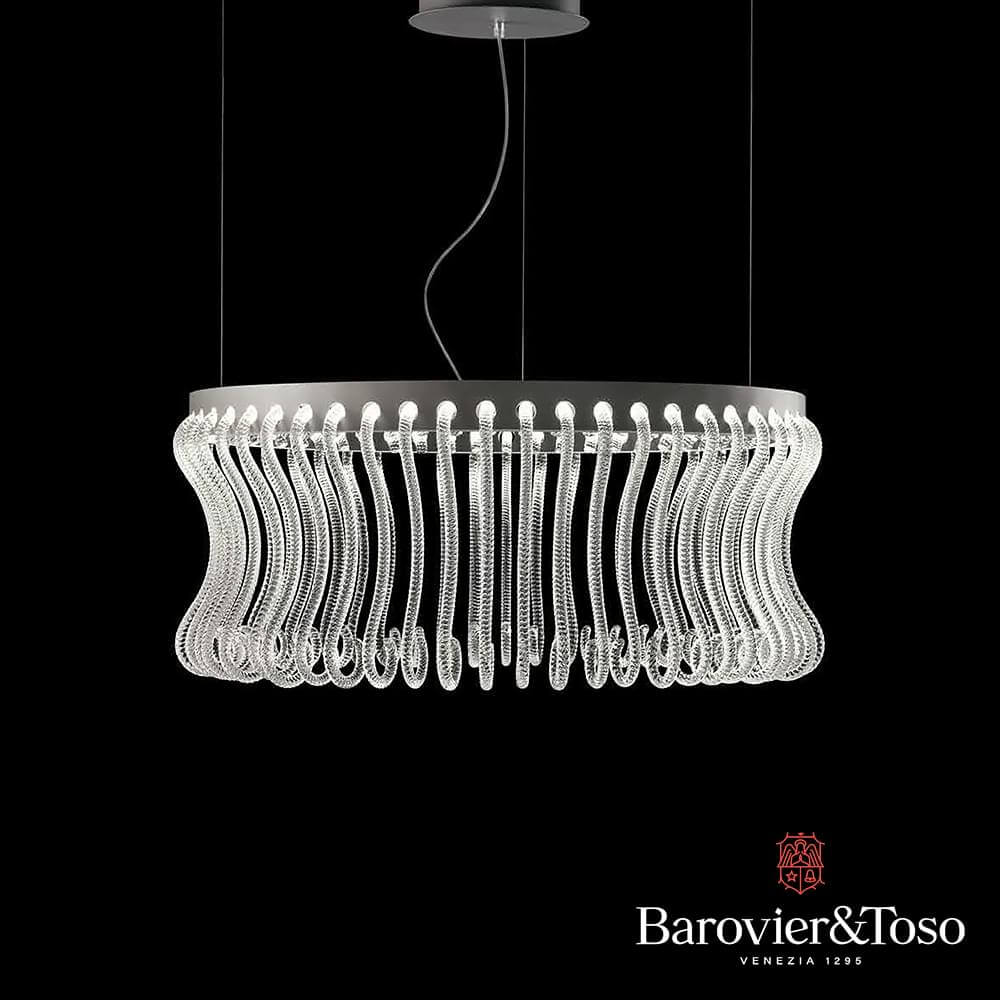 Crown Suspension Lamp by Barovier&amp;Toso Murano Suspension Lamps Barovier & Toso