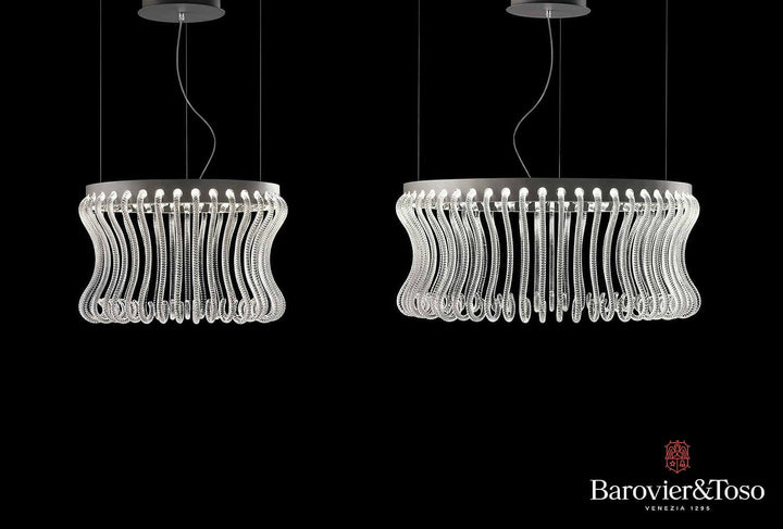 Crown Suspension Lamp by Barovier&amp;Toso Murano Suspension Lamps Barovier & Toso