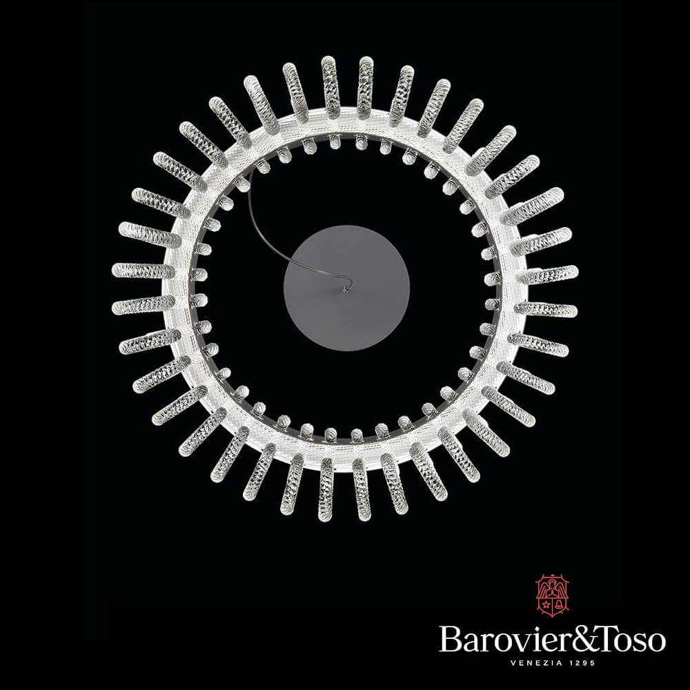 Crown Suspension Lamp by Barovier&amp;Toso Murano Suspension Lamps Barovier & Toso