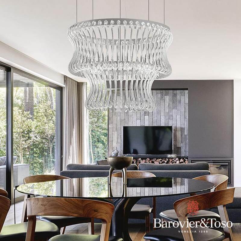 Crown Suspension Lamp by Barovier&amp;Toso Murano Suspension Lamps Barovier & Toso