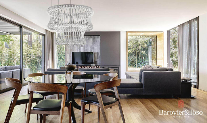 Crown Suspension Lamp by Barovier&amp;Toso Murano Suspension Lamps Barovier & Toso