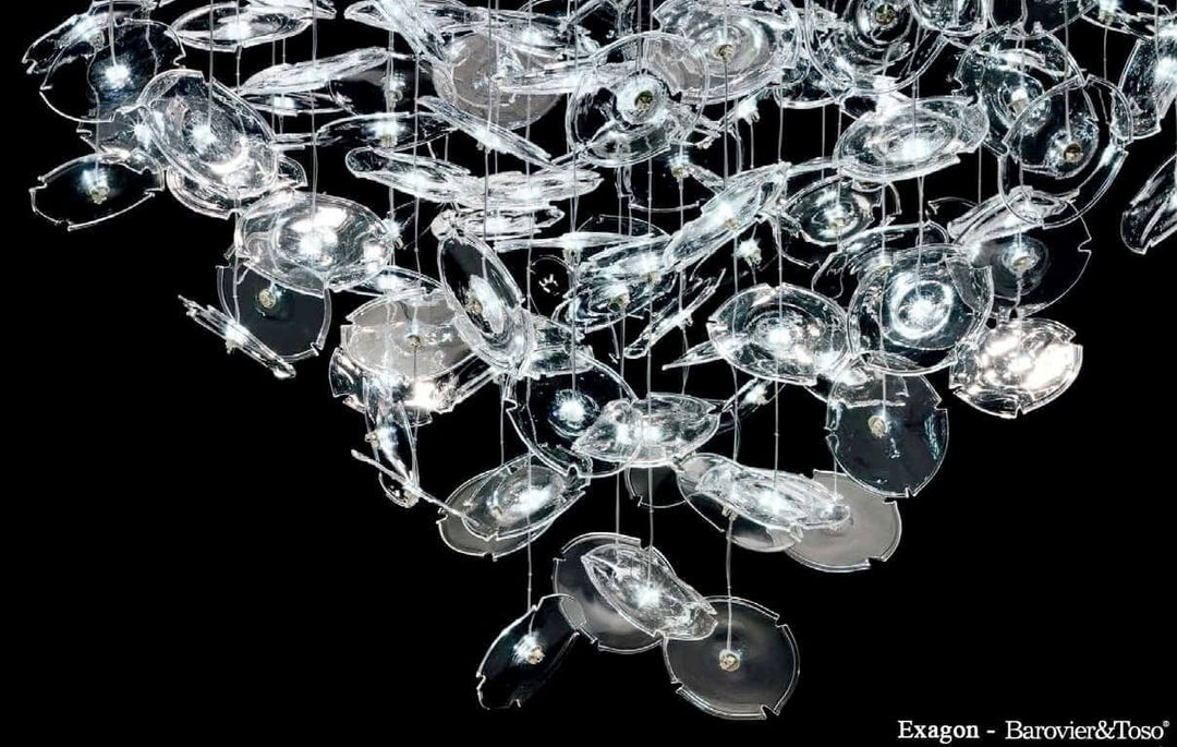 Exagon Suspension Lamp by Barovier&amp;Toso Murano Suspension Lamps Barovier & Toso
