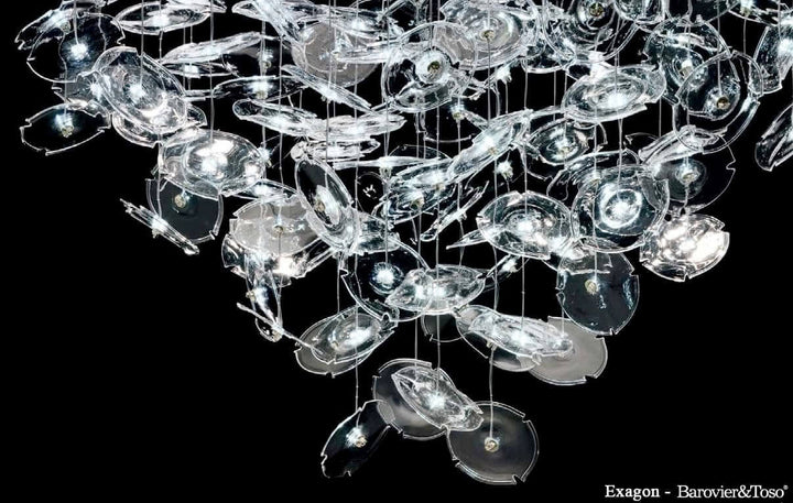 Exagon Suspension Lamp by Barovier&amp;Toso Murano Suspension Lamps Barovier & Toso