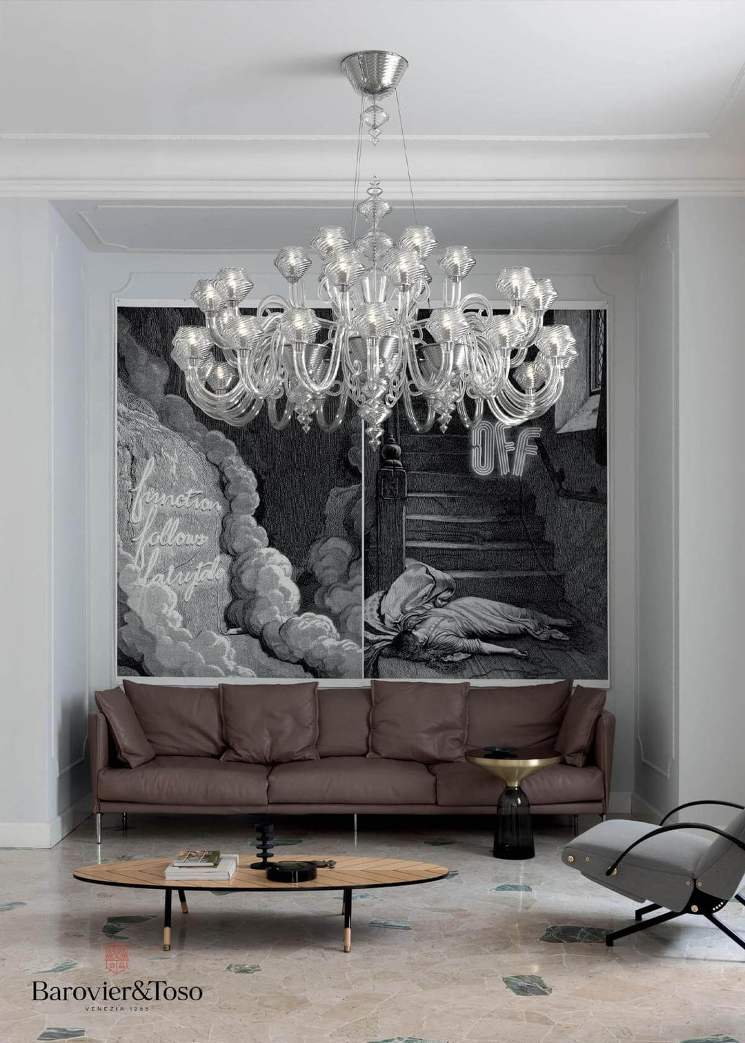 Magritte Chandelier by Barovier&amp;Toso Murano Chandeliers Barovier & Toso