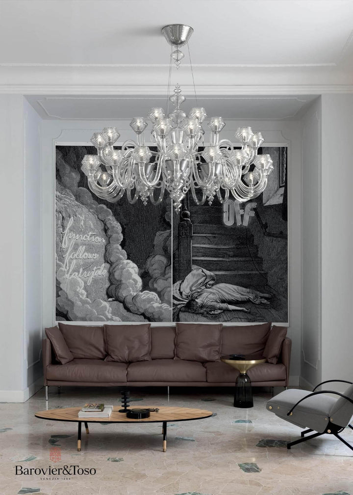 Magritte Chandelier by Barovier&amp;Toso Murano Chandeliers Barovier & Toso