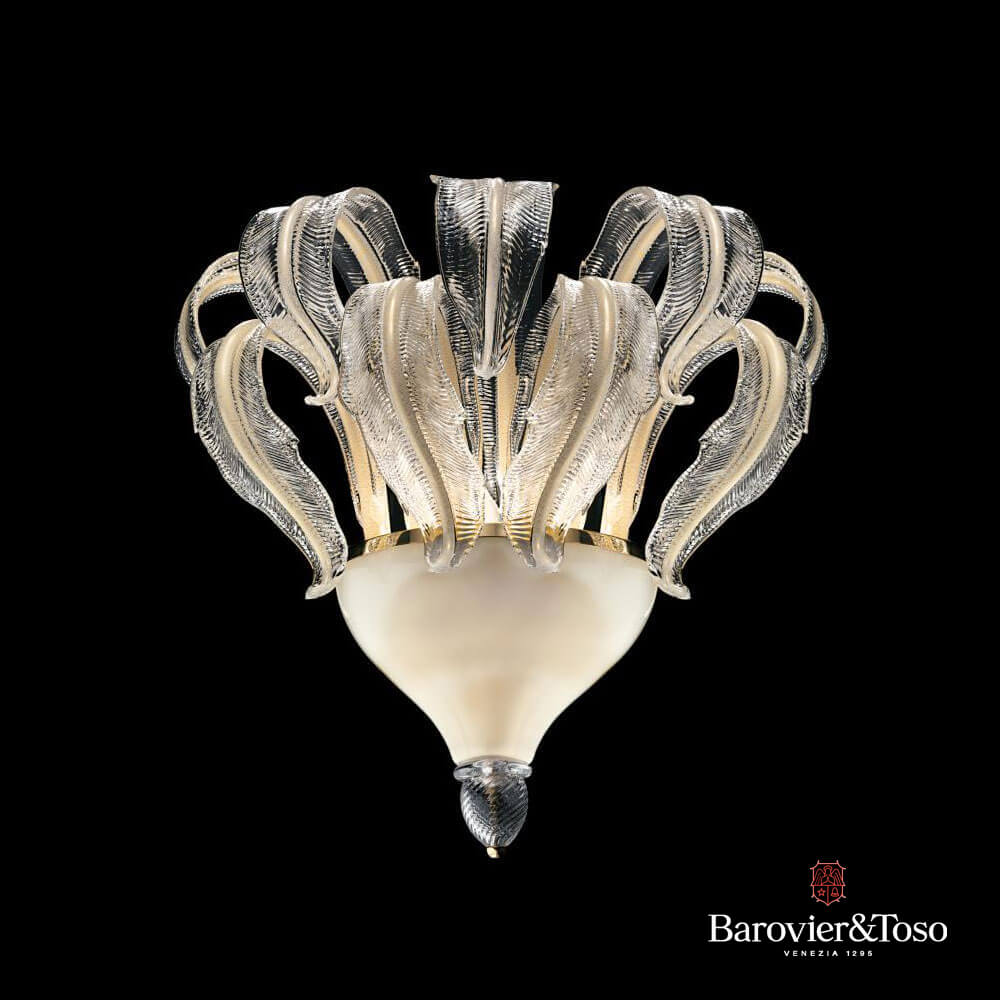 Piume Wall Lamp by Barovier&amp;Toso Murano Wall Lamps Barovier & Toso