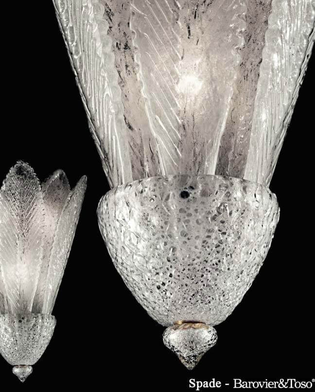 Spade Wall Lamp by Barovier&amp;Toso Murano Wall Lamps Barovier & Toso