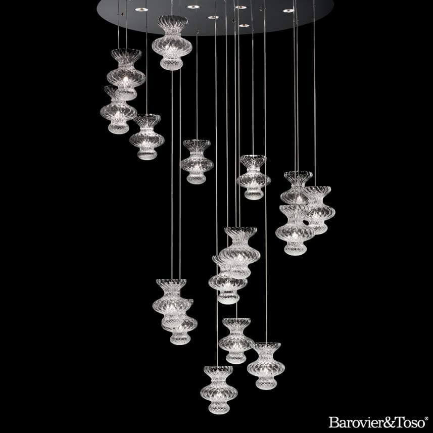 Spinn Suspension Lamp by Barovier&amp;Toso Murano Suspension Lamps Barovier & Toso