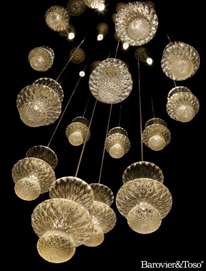 Spinn Suspension Lamp by Barovier&amp;Toso Murano Suspension Lamps Barovier & Toso