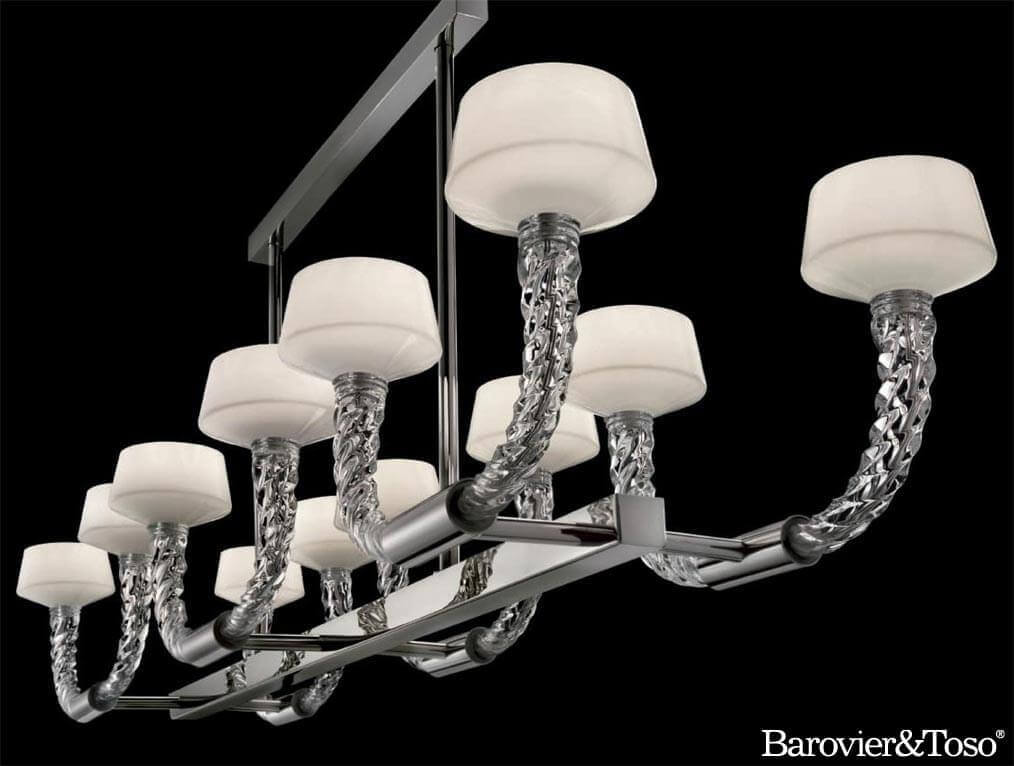 Twins Suspension Lamp by Barovier&amp;Toso Murano Suspension Lamps Barovier & Toso