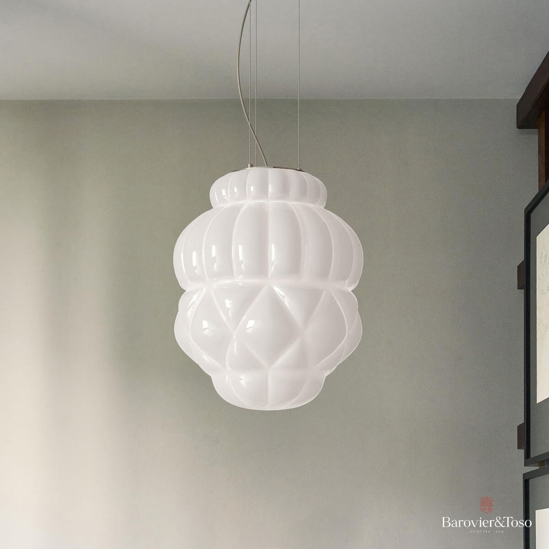 Vallonné Opale Suspension Lamp by Barovier&amp;Toso Murano Suspension Lamps Barovier & Toso