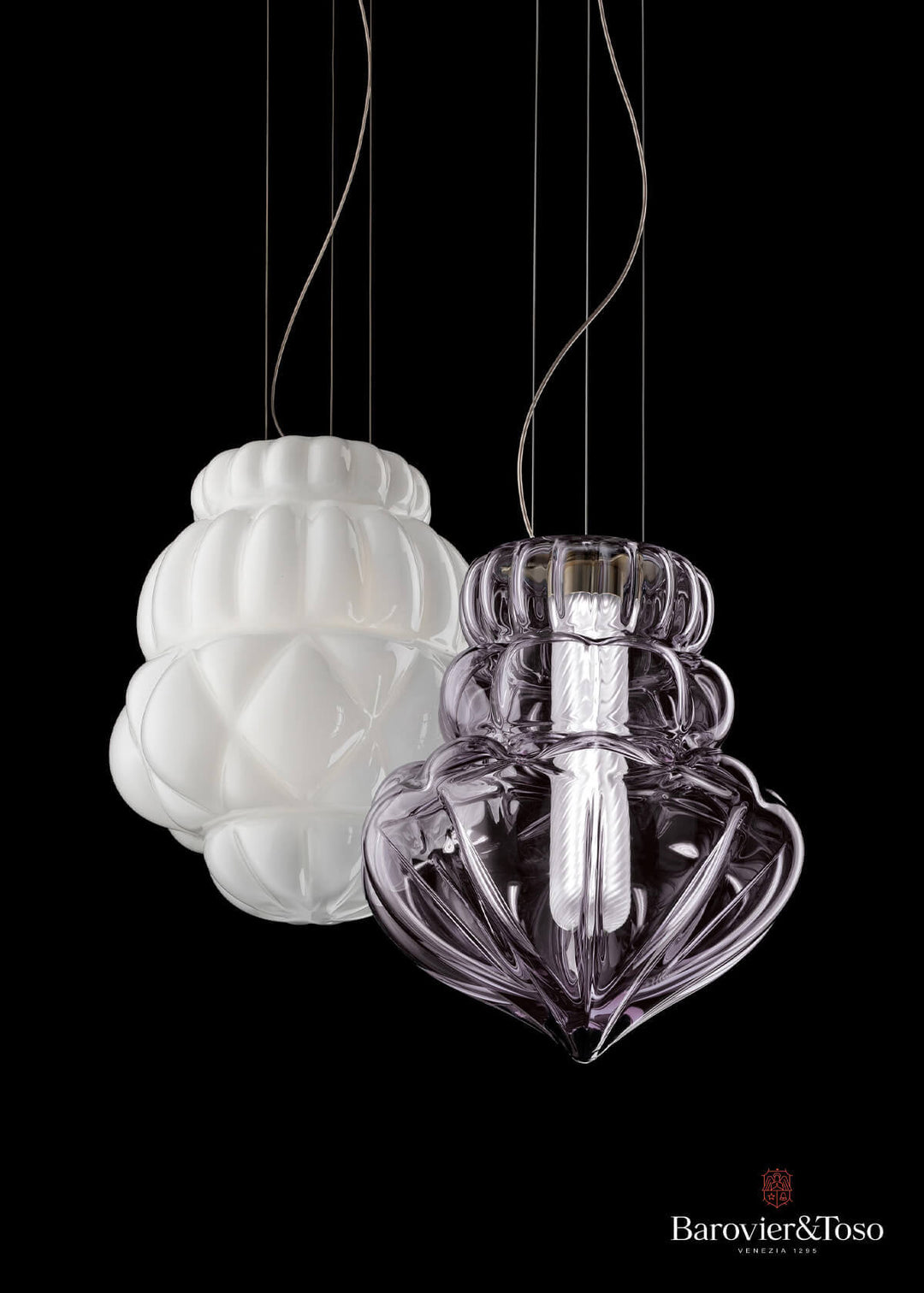 Vallonné Suspension Lamp by Barovier&amp;Toso Murano Suspension Lamps Barovier & Toso