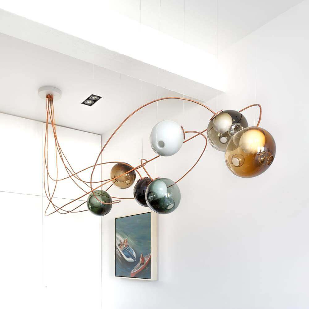 28 Copper Suspension Lamp - Small Chandeliers & Suspension Lamps Bocci