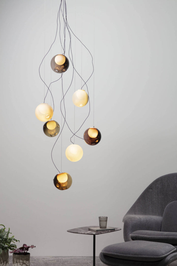 28 Sculptural Cable Suspension Lamp - Small Chandeliers & Suspension Lamps Bocci