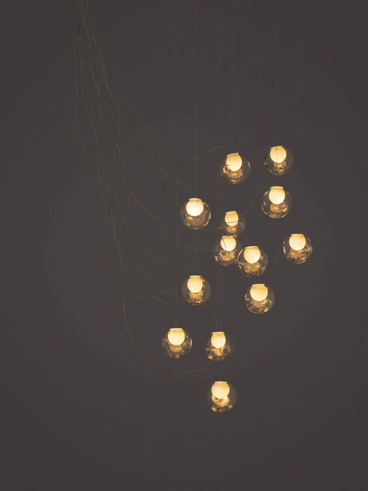 28 Sculptural Cable Suspension Lamp - Medium Chandeliers & Suspension Lamps Bocci