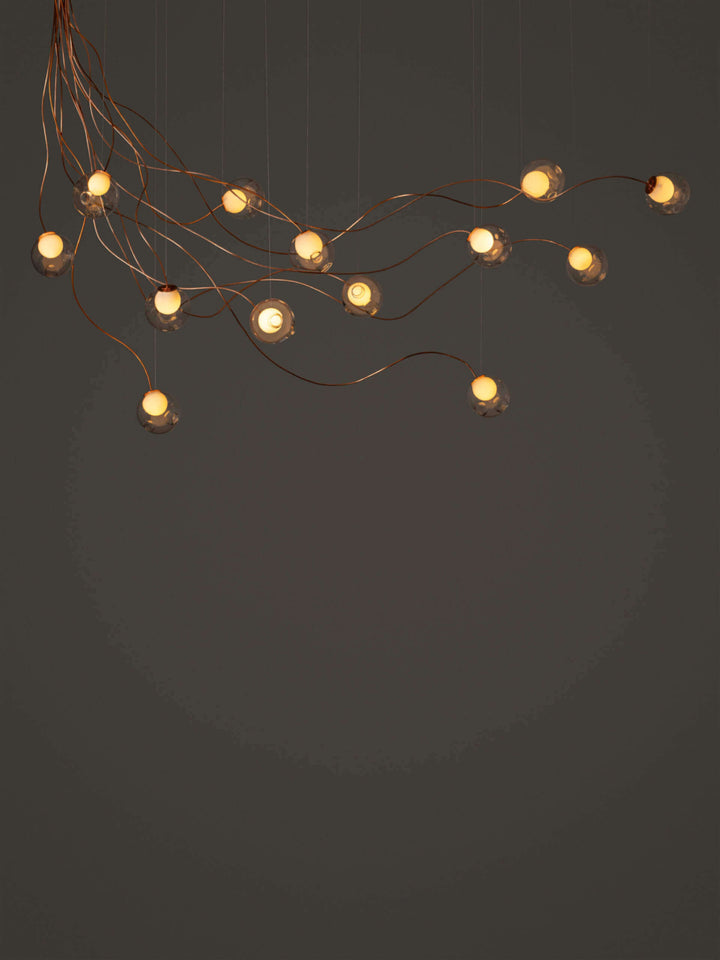 28 Sculptural Cable Suspension Lamp - Medium Chandeliers & Suspension Lamps Bocci