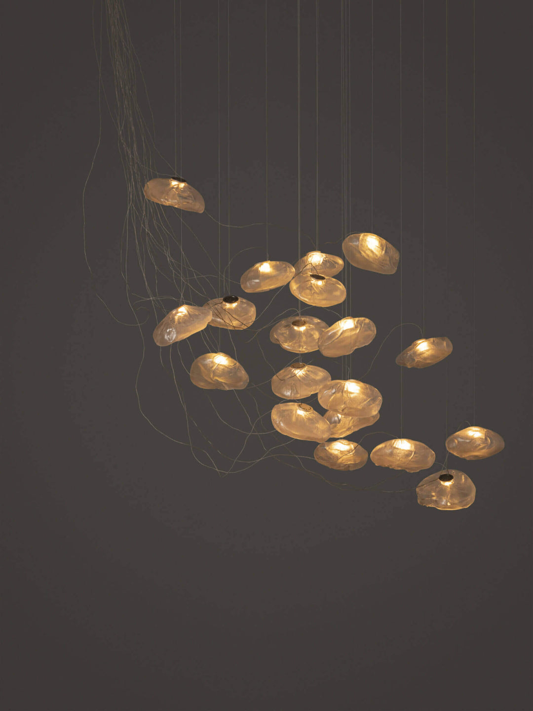73 Sculptural Cable Suspension Lamp - Medium Chandeliers & Suspension Lamps Bocci