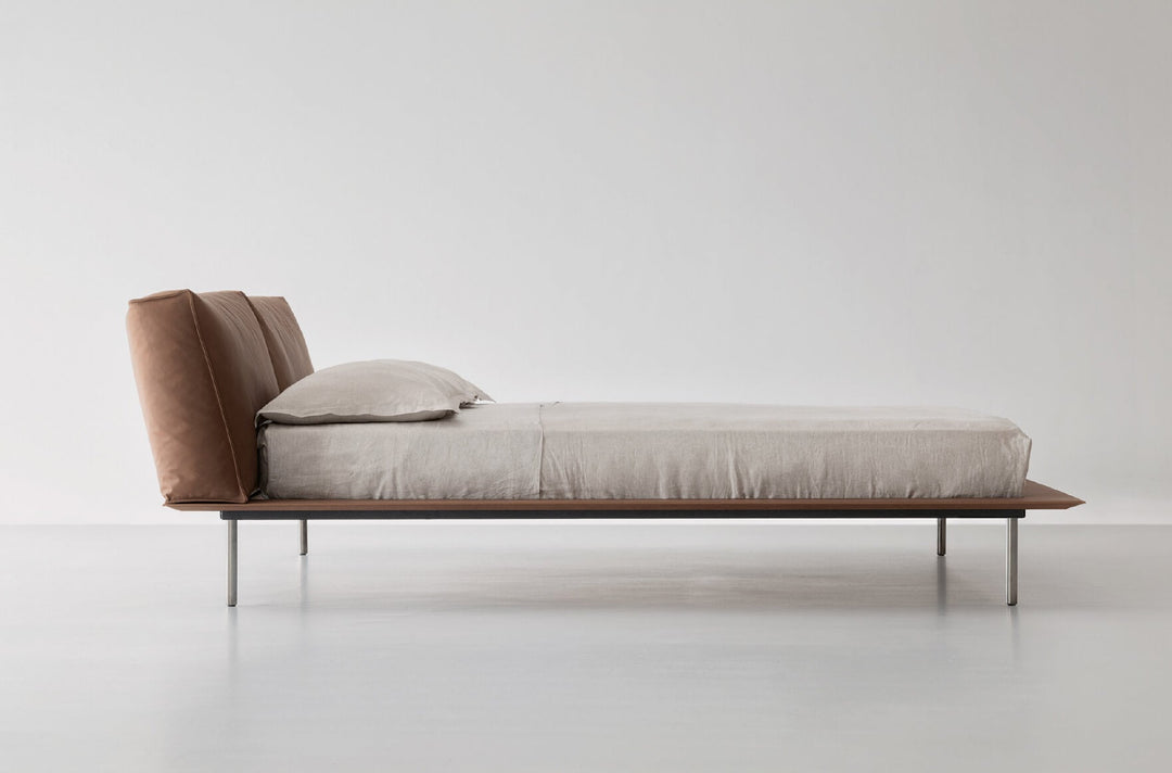 Vogue Cuoio Bed by Cierre1972 Double Beds Cierre