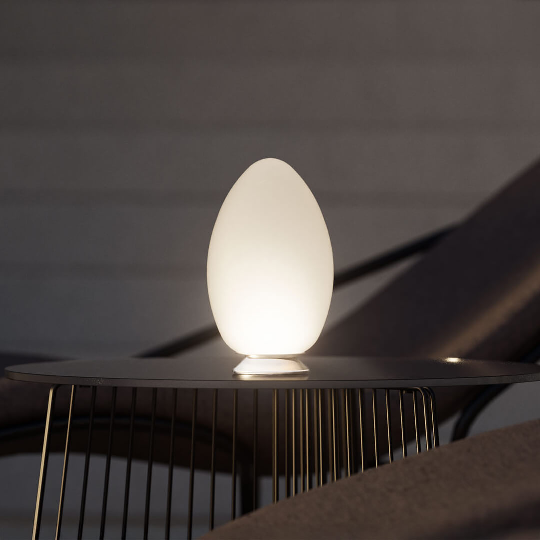 Uovo Portable Table Lamp Table Lamps FontanaArte