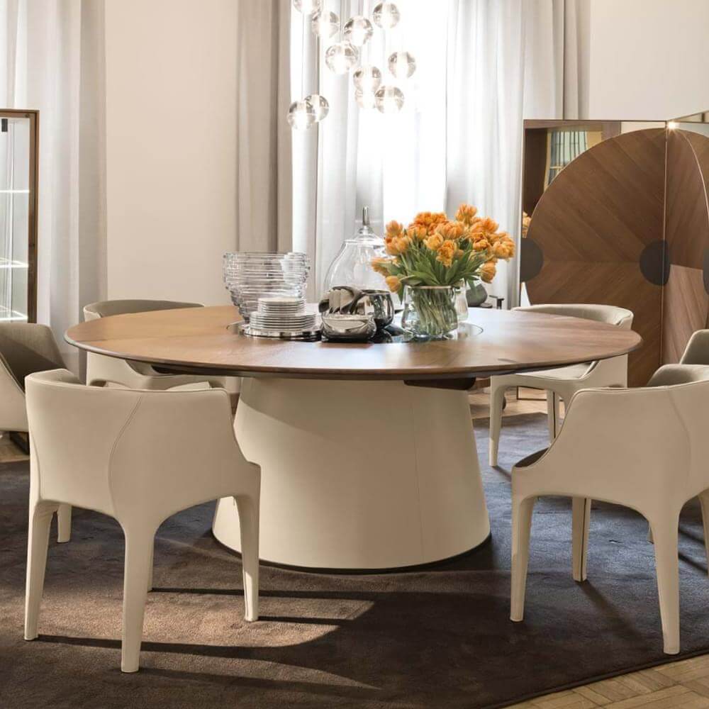 Fang Round Table Fixed Tables Giorgetti