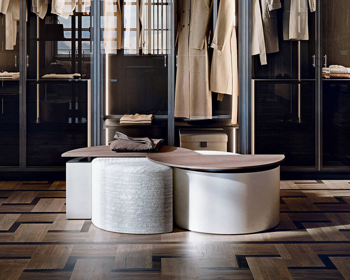 Tiber Coffee Table &amp; Tiberina Ottoman Ottomans & Benches Giorgetti