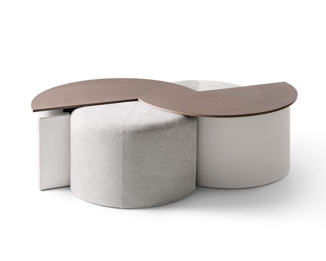 Tiber Coffee Table &amp; Tiberina Ottoman Ottomans & Benches Giorgetti